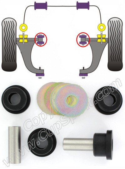 Kit réparation rotule triangle alu Porsche 944 - CupSpirit