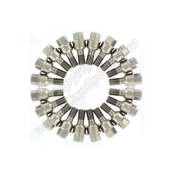 Jeu de 20 vis de roue inox 35mm (pour élargisseurs 14-15mm)