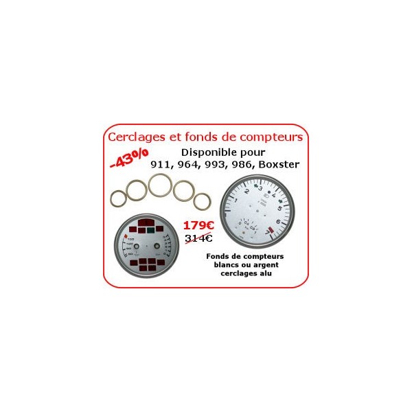Fonds de compteurs blanc + Cerclages alu